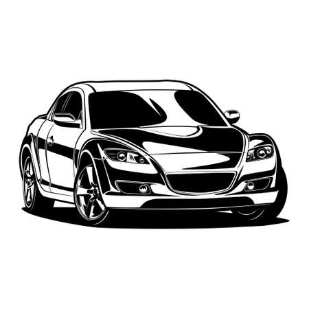 Car vector illustration for conceptual design.のイラスト素材