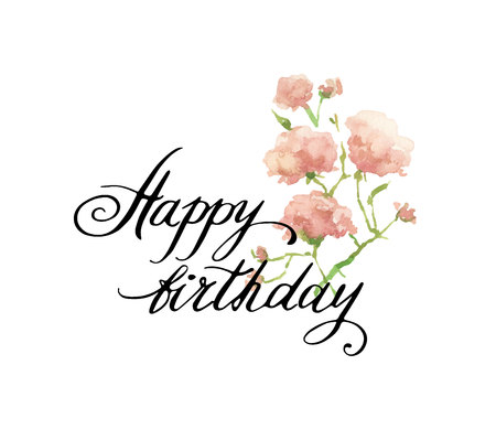 Hand made drawing calligraphy card. Vector illustration.のイラスト素材