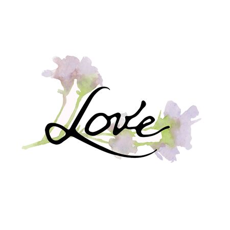 Hand made drawing calligraphy card. Vector illustration.のイラスト素材