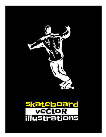Skateboarding sports activityのイラスト素材