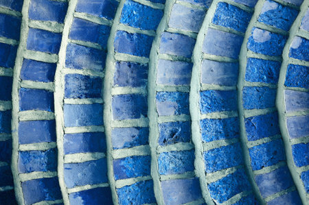 Blue brick wall.の写真素材