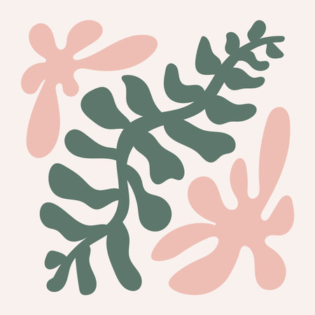 Cute botanist isolated vector illustration for minimal greeting card, poster, birthday, interior, printのイラスト素材