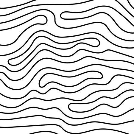 freehand black lines. Horizontal messy background. isolated vector illustrationのイラスト素材
