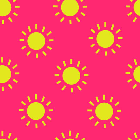 Minimal retro style endless background. Bright colorful repeat vector illustration for summer, kids,...