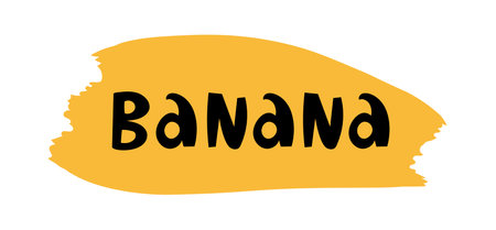 Hand drawn black text on abstract spot. isolated vector illustrationのイラスト素材