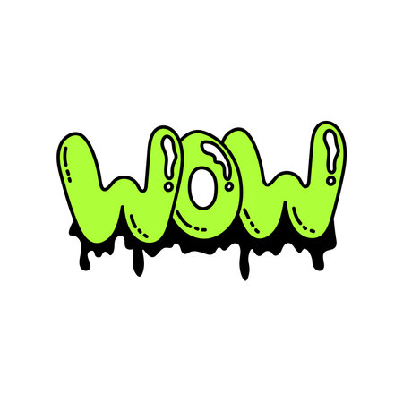 Hand drawn bright inscription in 90s street style. Vector illustration for t shirt print, retro designのイラスト素材