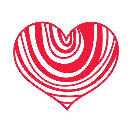 Doodle heart. love symbol vector illustration. Valentines day design.のイラスト素材