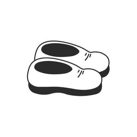 Rubber shoes. Cartoon vector footwear for gardening, water protection bootのイラスト素材