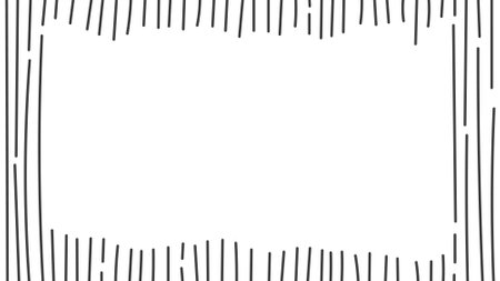 Hand Drawn Background with Sketch Lines. 1920x1080 ratio social media backdrop. Black and White scribble frame with empty space. Vector illustrationのイラスト素材