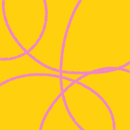 Playful Yellow Square Background with Crayon Texture. Hand drawn Social media post template with...
