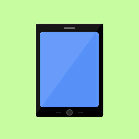 Tablet PC with blank screen  in flat styleのイラスト素材
