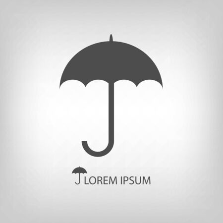 Simple umbrella as logo in grey colorsのイラスト素材