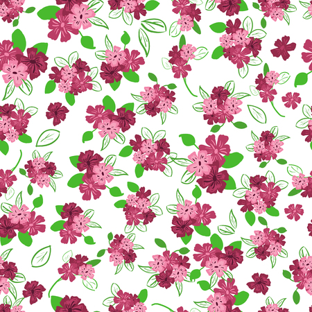 Abstract seamless pattern of cute hand painted simple flowers?のイラスト素材