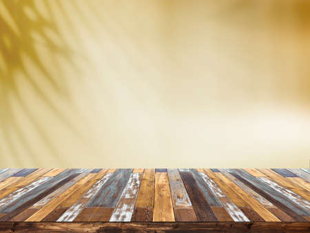 Wooden empty table for product display