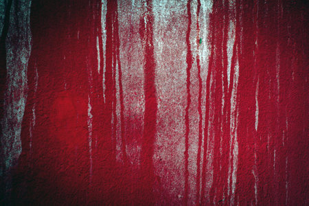 The abstract art design background of red cement wall,old and aged for long life time,show texture of wall,grunge surface,vintage and art styleの写真素材