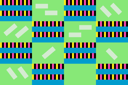 Square tube form a pattern to be colorful stripe,fashion art design
