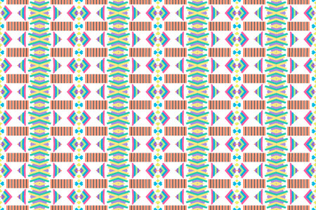 Colorful Square shape form a pattern to be happy striped on white background,geometric style