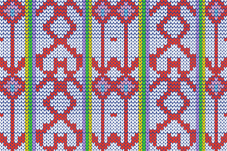 Colorful Knitting pattern,beautiful striped,fashion art style.のイラスト素材