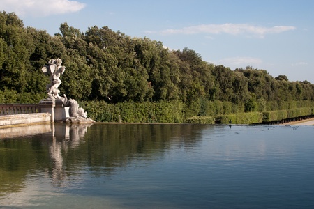 Caserta-Inside the garden of Royal Palaceのeditorial素材