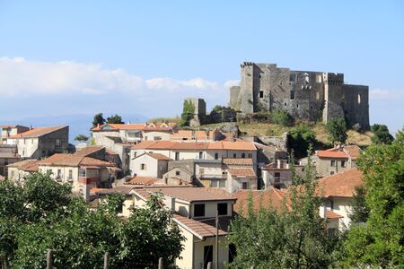 Sicignano-Castle in southern Italyの写真素材