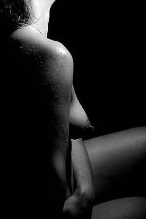black and white nudeの写真素材