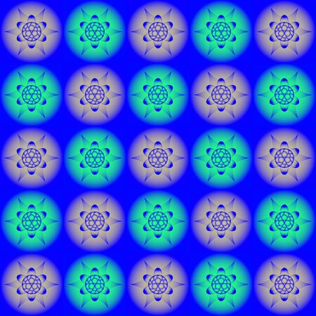 vector floral pattern in a square in eps 10 formatのイラスト素材
