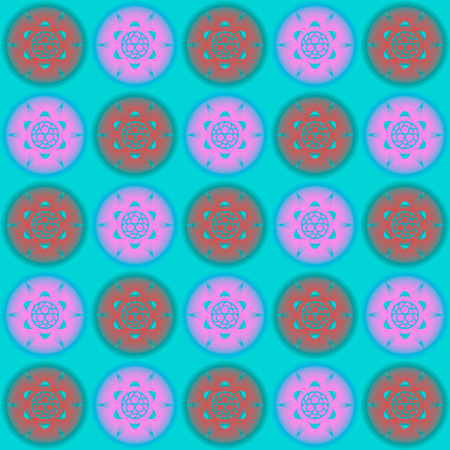vector floral pattern in a square in eps 10 formatのイラスト素材