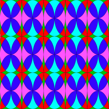 Vintage abstract seamless pattern, colorful repeating circlesのイラスト素材