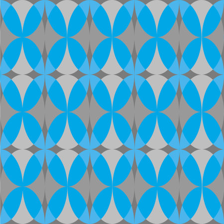Vintage abstract seamless pattern, colorful repeating circlesのイラスト素材