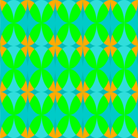 Vintage abstract seamless pattern, colorful repeating circlesのイラスト素材