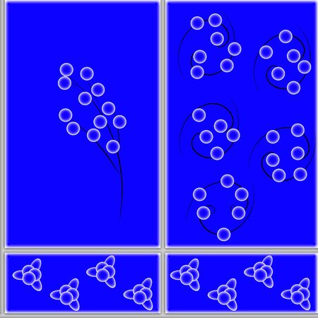 floral design pattern ceramic tiles in eps 10 formatのイラスト素材