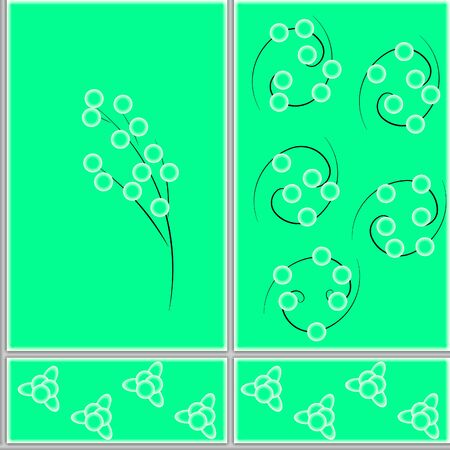 floral design pattern ceramic tiles in eps 10 formatのイラスト素材
