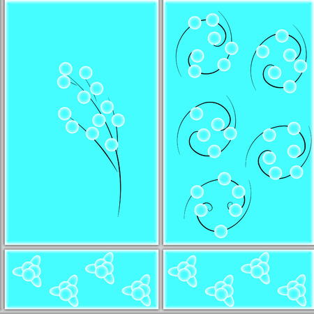 floral design pattern ceramic tiles in eps 10 formatのイラスト素材