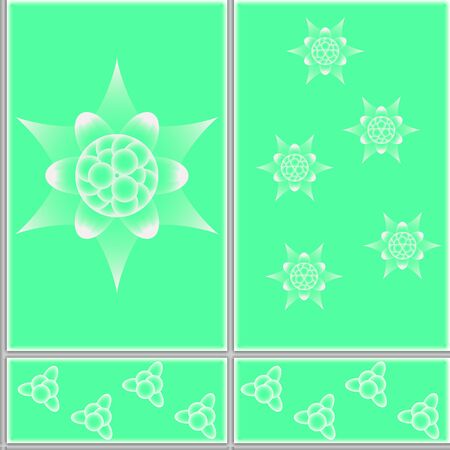 floral design pattern ceramic tiles in eps 10 formatのイラスト素材