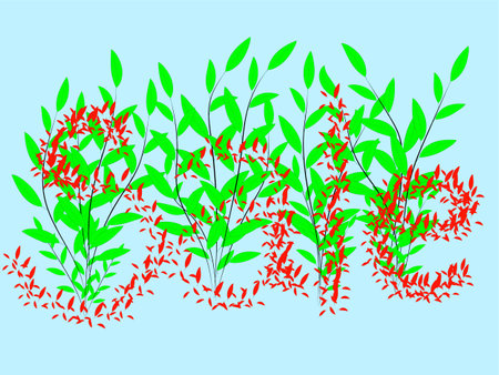 leaves from the plants in the air wrote the word Saleの写真素材