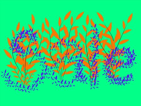 leaves from the plants in the air wrote the word Saleの写真素材