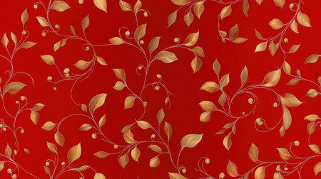 Elegant seamless Christmas pattern leaves sense of warmthの素材