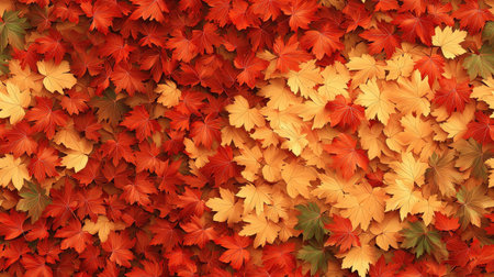Maple leaf pattern feeling warm and inviting creates cozy, autumnal sceneの素材