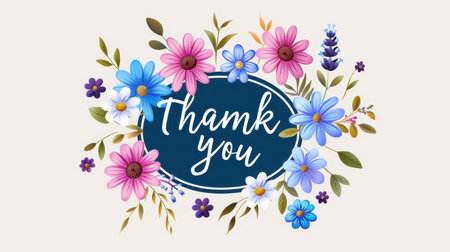 Thank you card looks lovely and amazingの素材