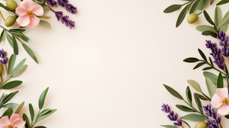 Mediterranean art evokes tranquility with floral arrangementの素材