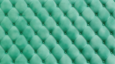 Elegant Mint Green Upholstered Tufted Background for Interior Designの素材