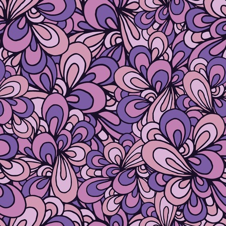 Abstract colorful vector seamless pattern with black outlineのイラスト素材