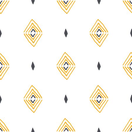 Geometric seamless pattern with rhombus on white background.のイラスト素材