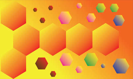 Background image abstract orange simple hexagonのイラスト素材