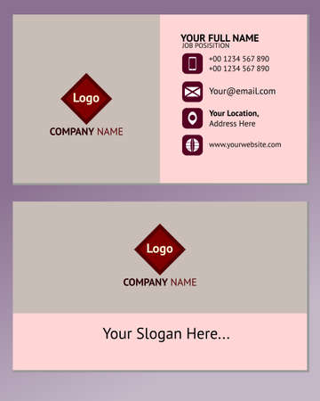 Simple and beauty Business Card Design For Corporate Companyのイラスト素材