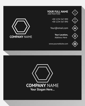 Simple, elegant, and modern Business Card Design For Corporate Companyのイラスト素材