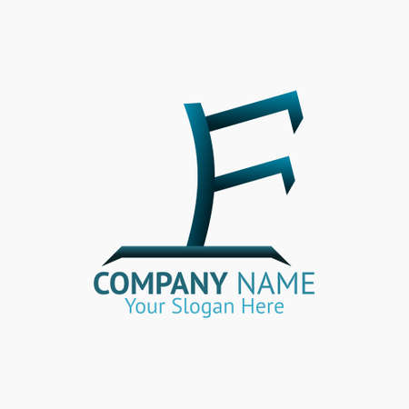 Simple letter F logo icon design template elementsのイラスト素材