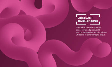 Modern Abstract Liquid Wave Shape 3d on Pink Background. Vector Illustration. Suitable for, Banners, Book Covers, Wallpapers, Landing Pagesのイラスト素材