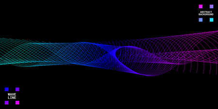 Abstract of colorful wavy lineのイラスト素材