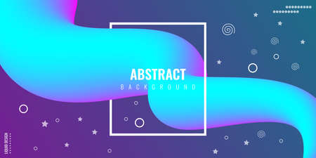 Modern abstract liquid 3d background with colorful gradient. Suitable for use, posters, flyers, book covers, website backgrounds or landing pages. Vector illustrationのイラスト素材